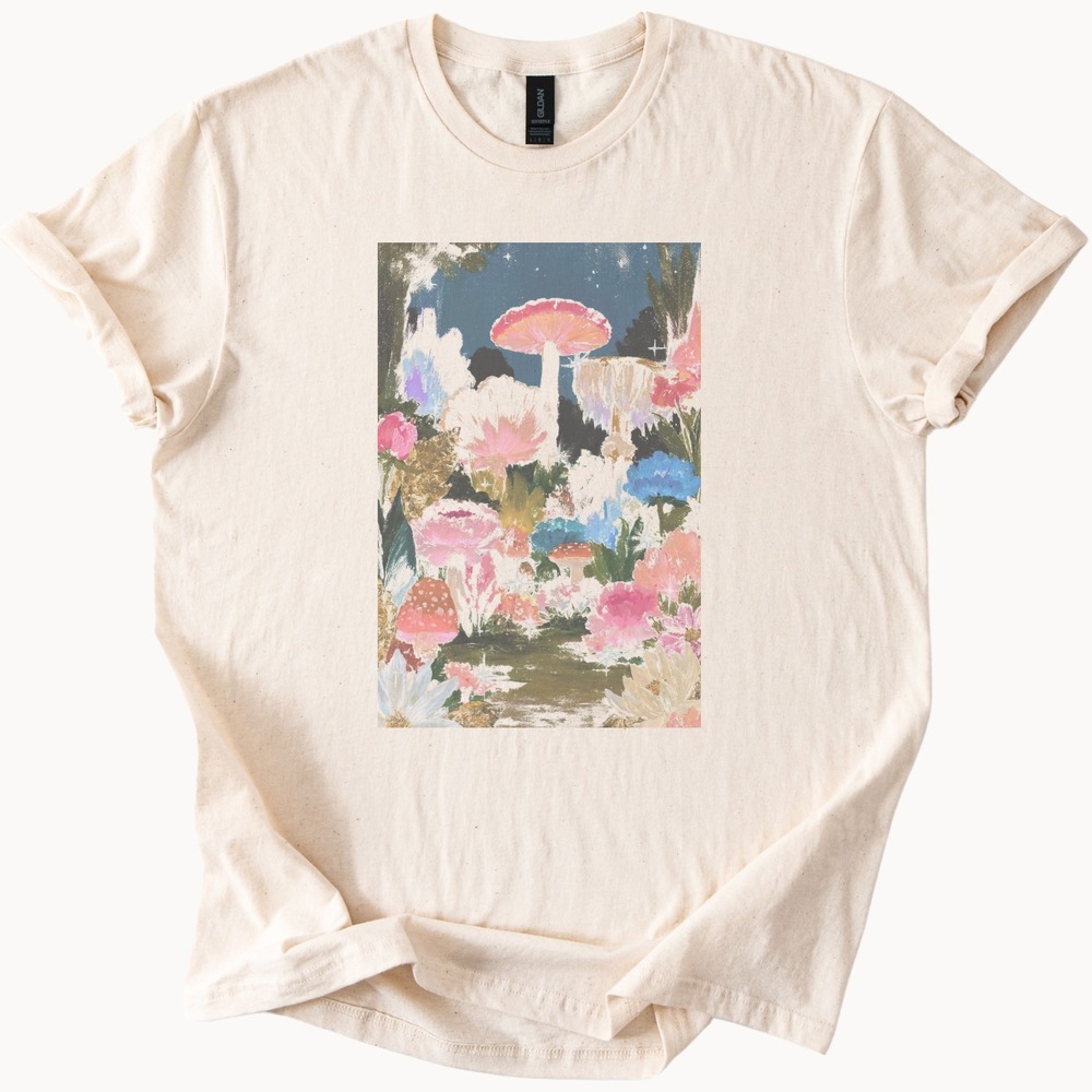 Boho Tee Wildflower Garden Nature Inspired Graphic - Picture 3 of 5